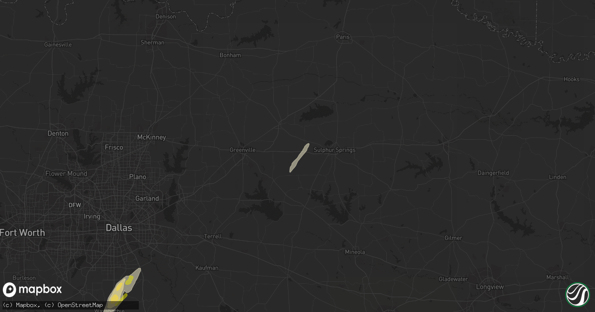 Hail map in Cumby, TX on February 22, 2018