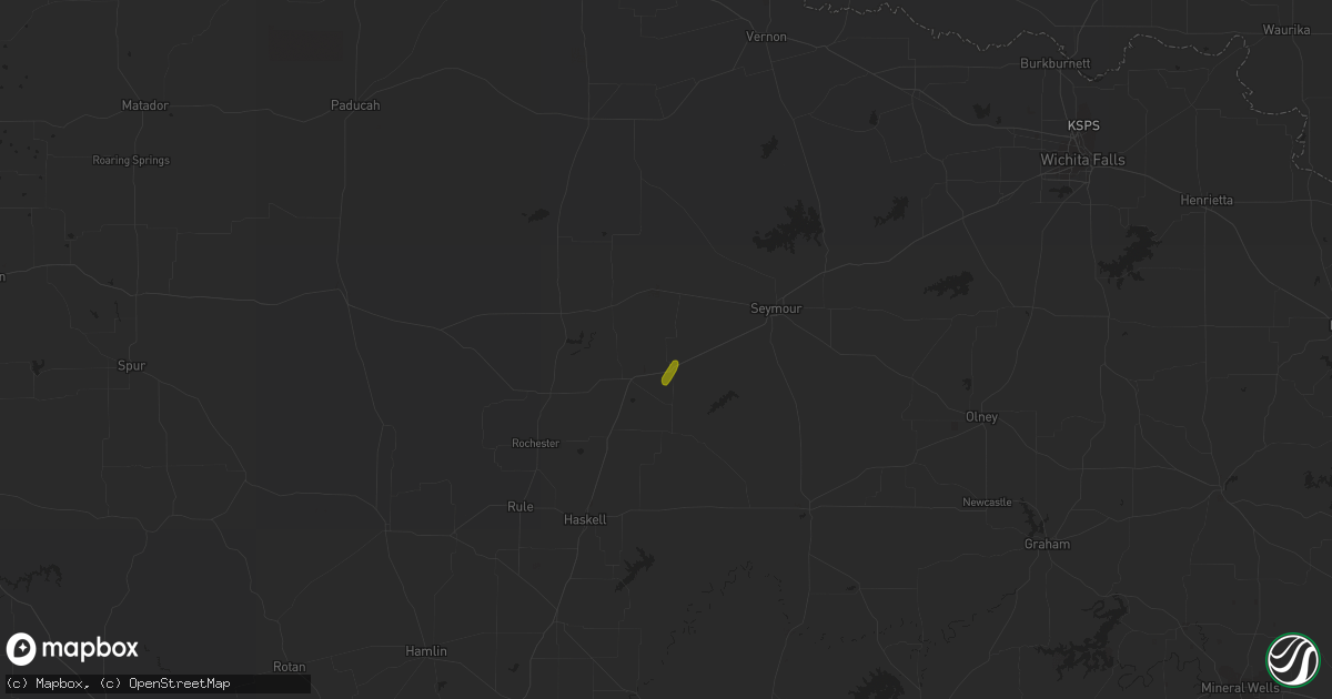 Hail map in Goree, TX on February 22, 2018
