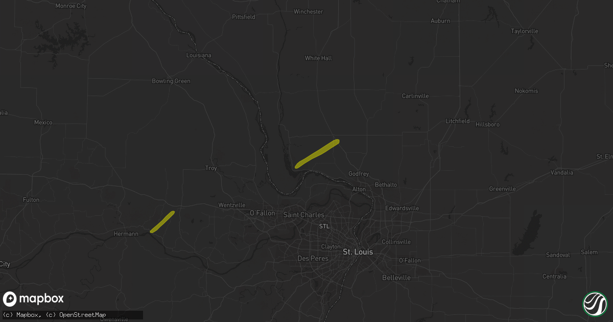 Hail map in Grafton, IL on February 22, 2023