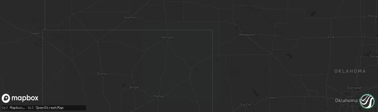 Hail map in Mesa, AZ on February 22, 2023