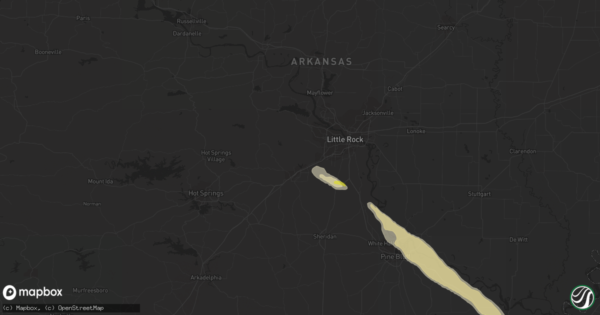 Hail map in Alexander, AR on February 22, 2024