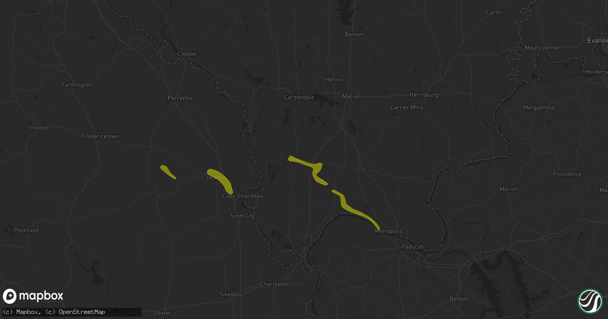 Hail map in Anna, IL on February 22, 2024