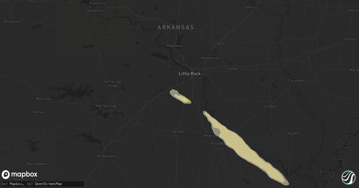 Hail map in Mabelvale, AR on February 22, 2024