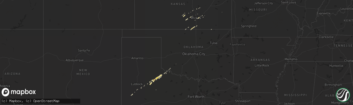 Hail map in Kansas on February 23, 2011