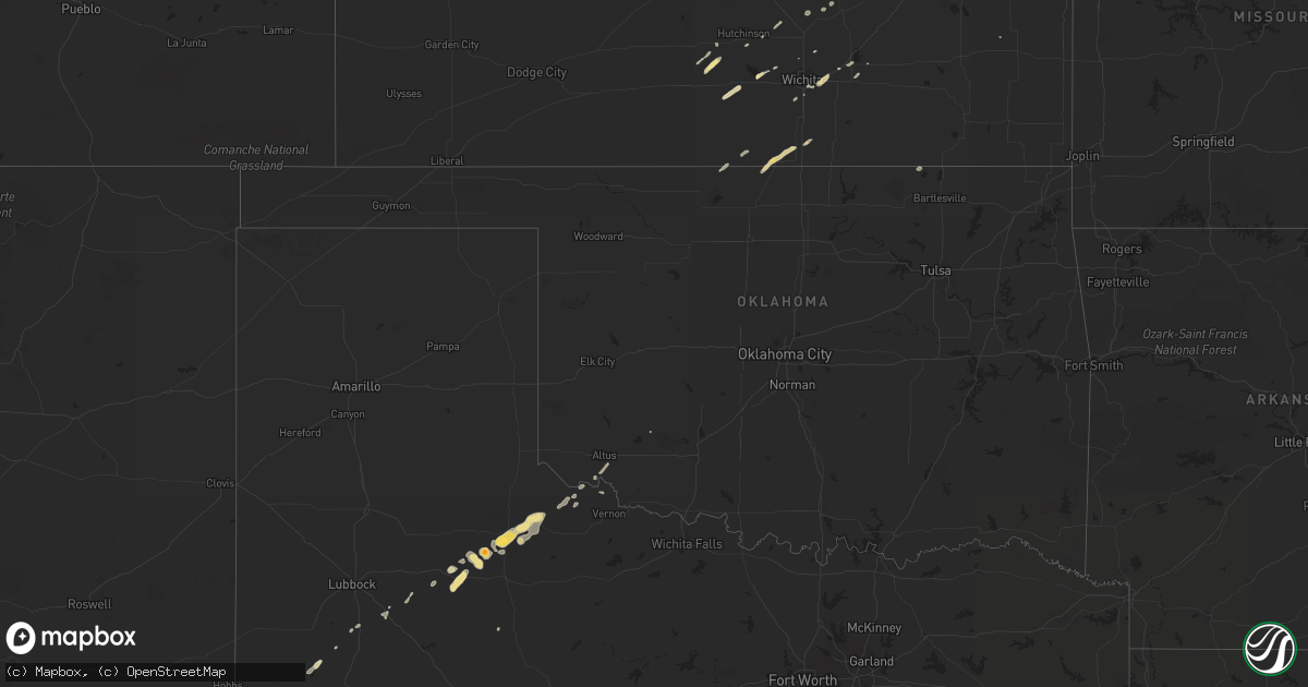 Hail map in Kansas on February 23, 2011