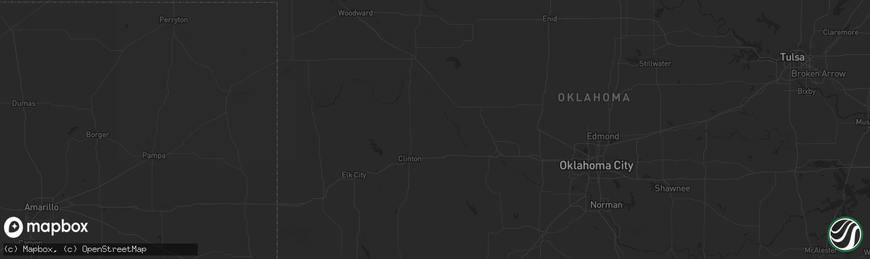 Hail map in Turon, KS on February 23, 2011