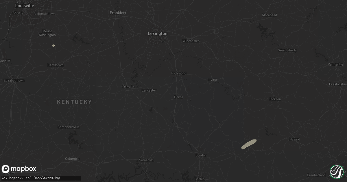Hail map in Wellington, KY on February 23, 2012