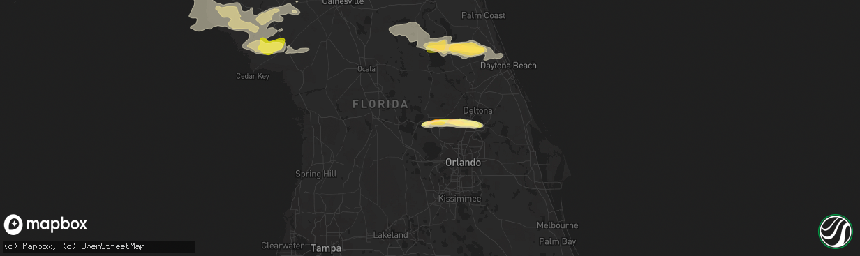 Hail map in Mount Dora, FL on February 23, 2014