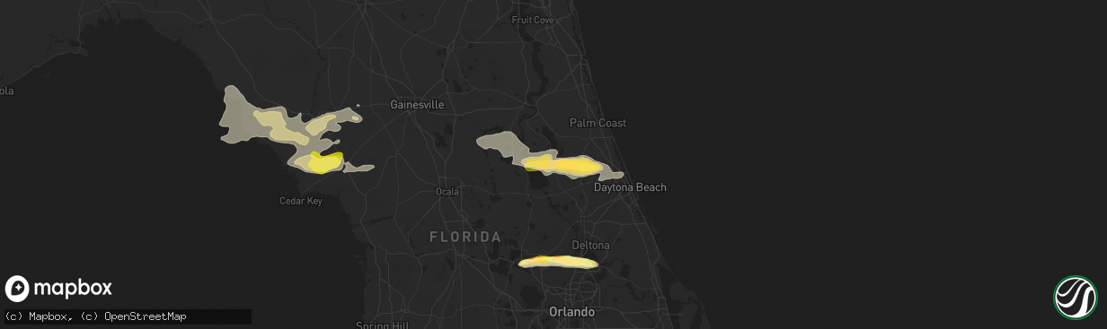 Hail map in Seville, FL on February 23, 2014