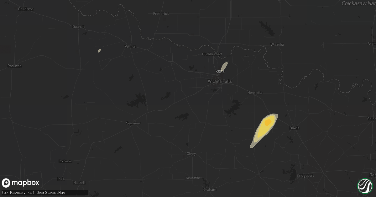Hail map in Jacksboro, TX on February 23, 2018