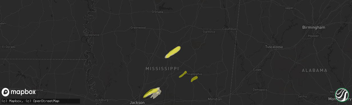 Hail map in Ethel, MS on February 23, 2019