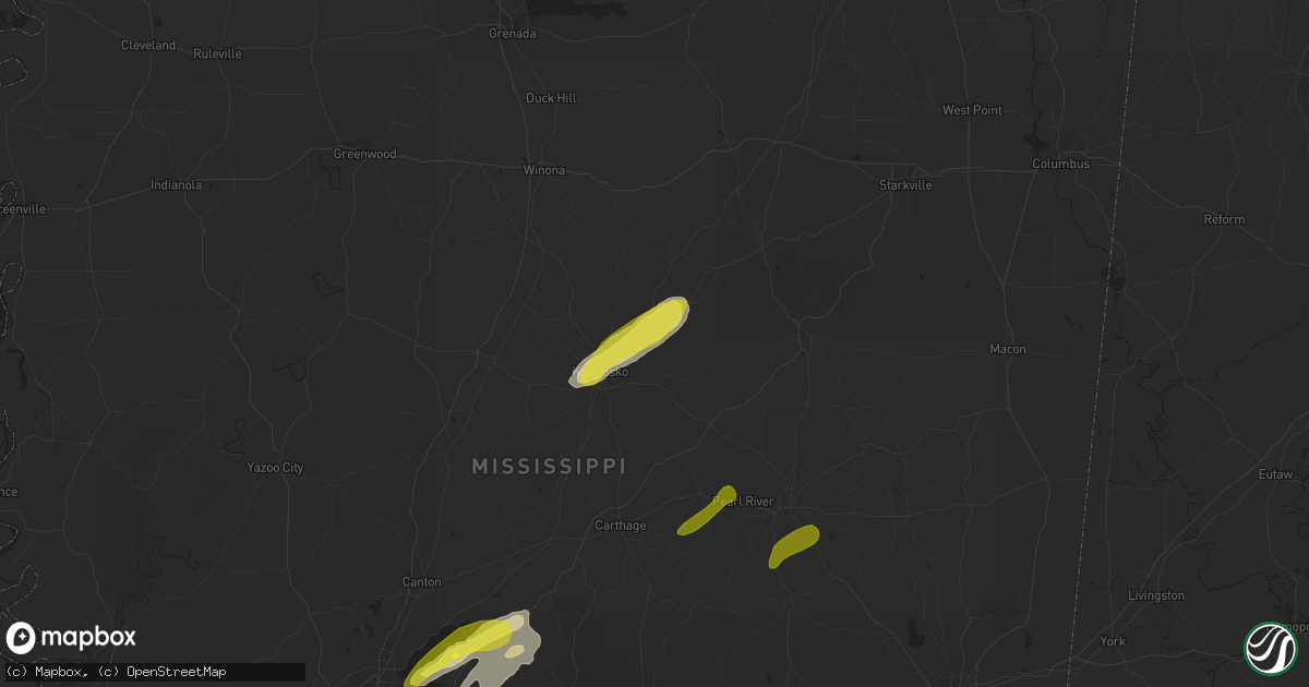 Hail map in Ethel, MS on February 23, 2019