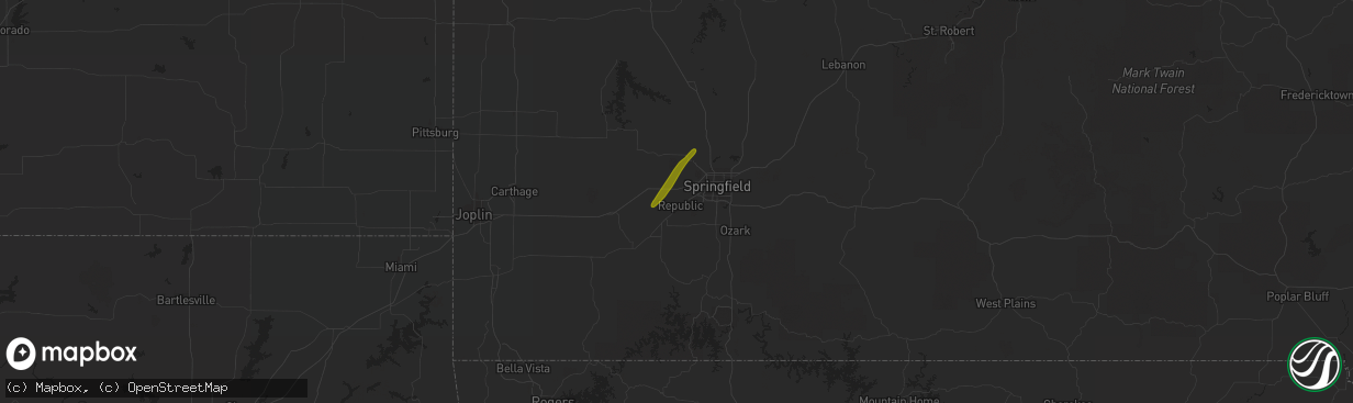 Hail map in Republic, MO on February 23, 2019