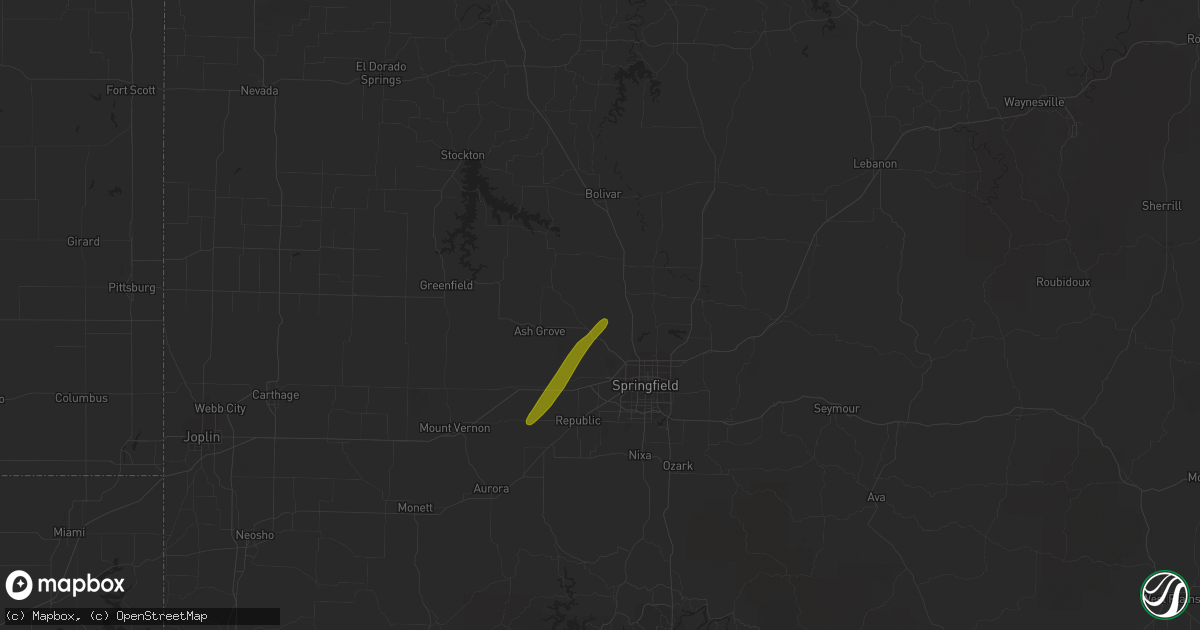 Hail map in Willard, MO on February 23, 2019
