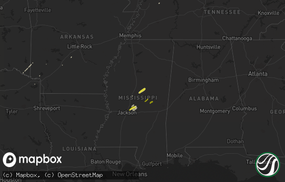 Hail map preview on 02-23-2019