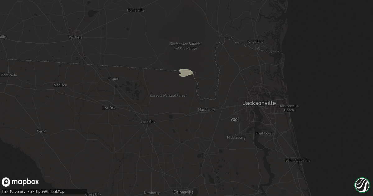 Hail map in Sanderson, FL on February 23, 2024