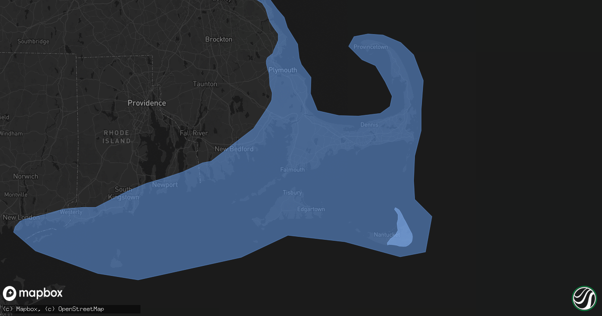 Hail map in East Falmouth, MA on February 23, 2026