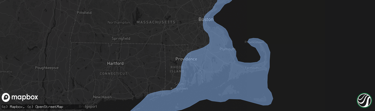 Hail map in Pawtucket, RI on February 23, 2026