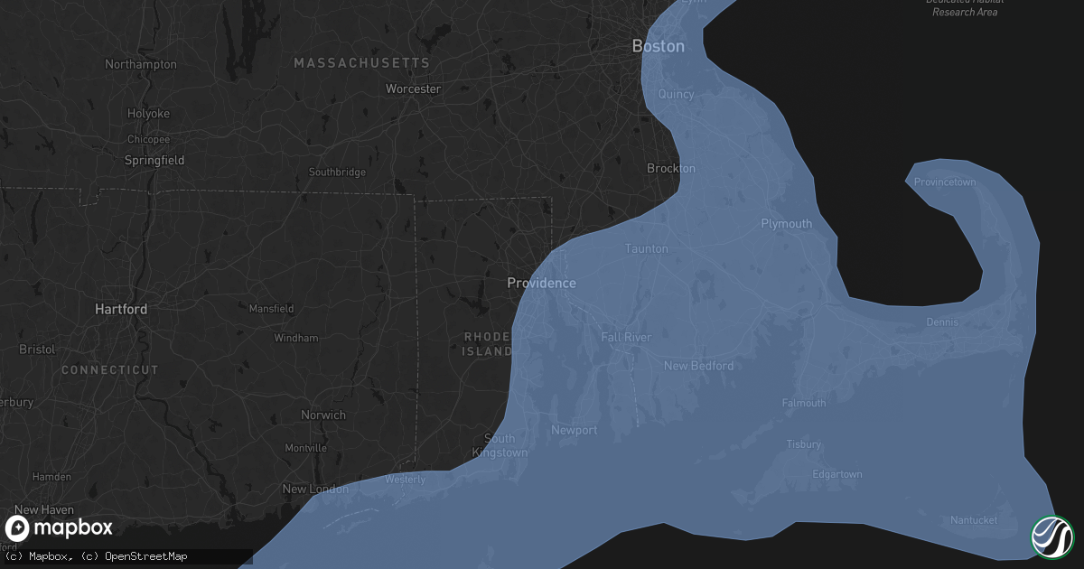 Hail map in Providence, RI on February 23, 2026