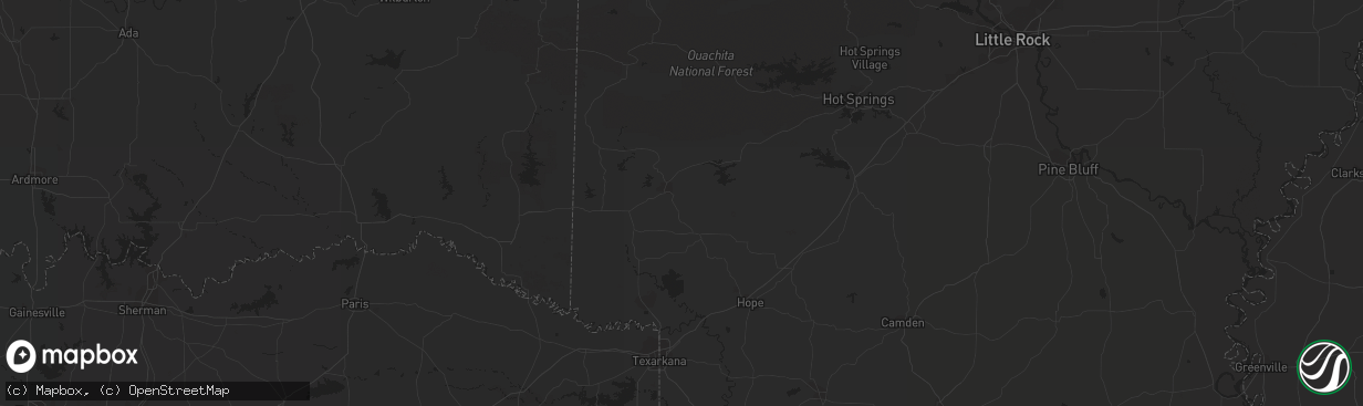 Hail map in Homer, LA on February 24, 2011