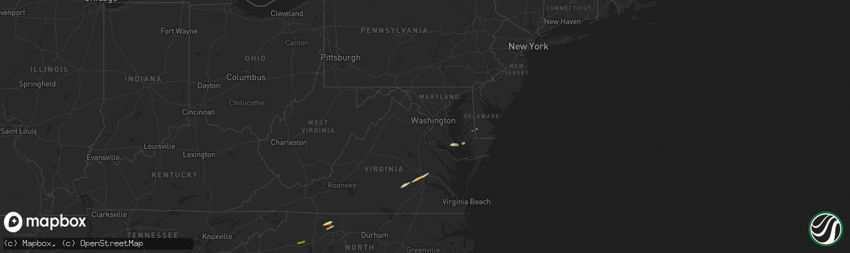 Hail map in Delaware on February 24, 2012