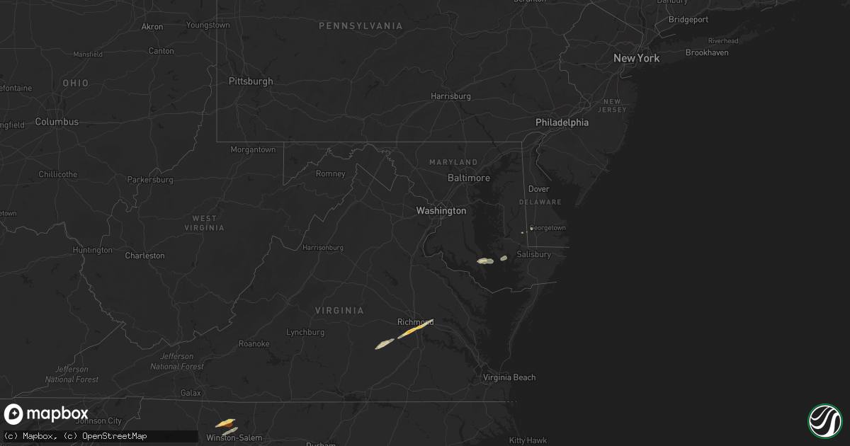 Hail map in Delaware on February 24, 2012
