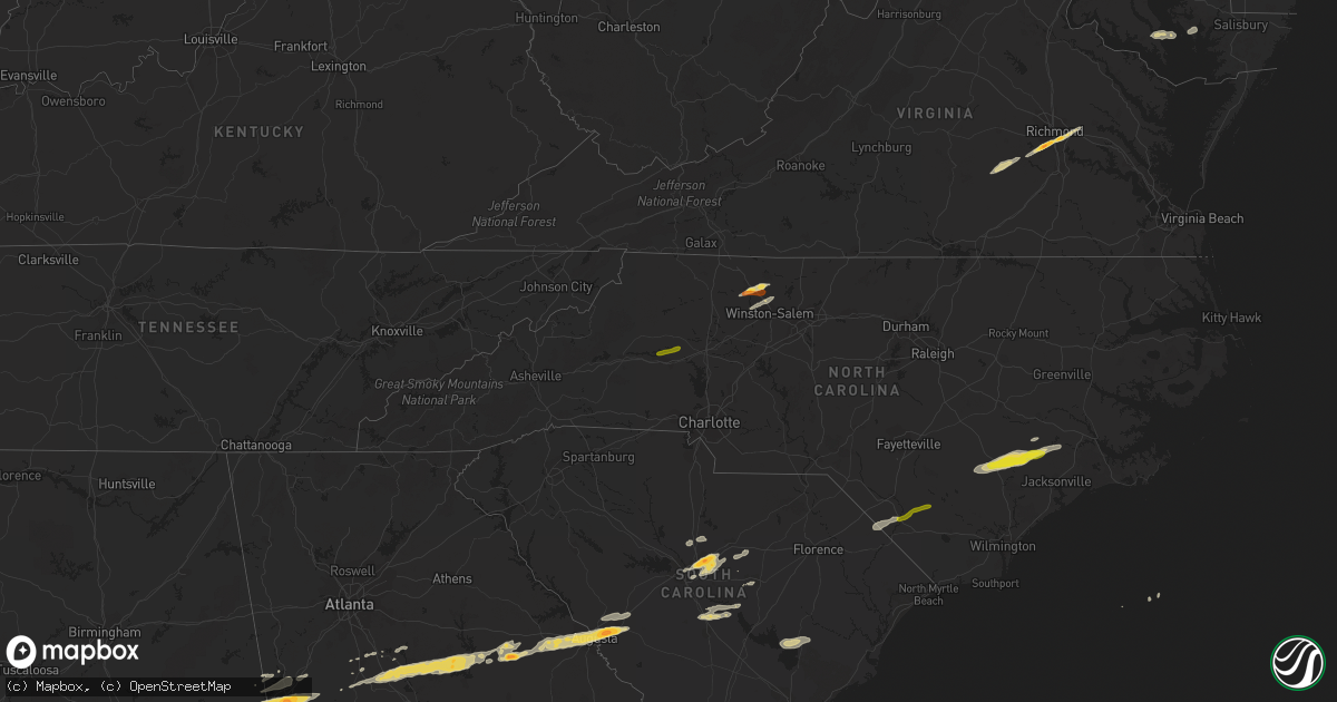 Hail map on February 24, 2012