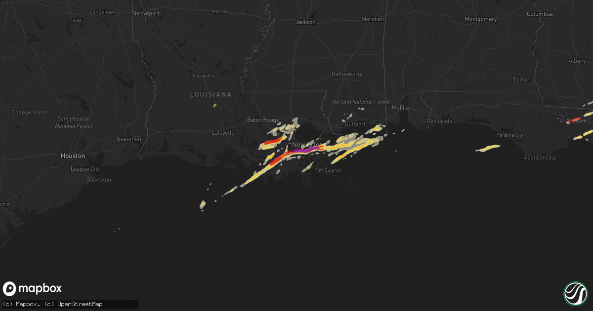 Hail map on February 24, 2013