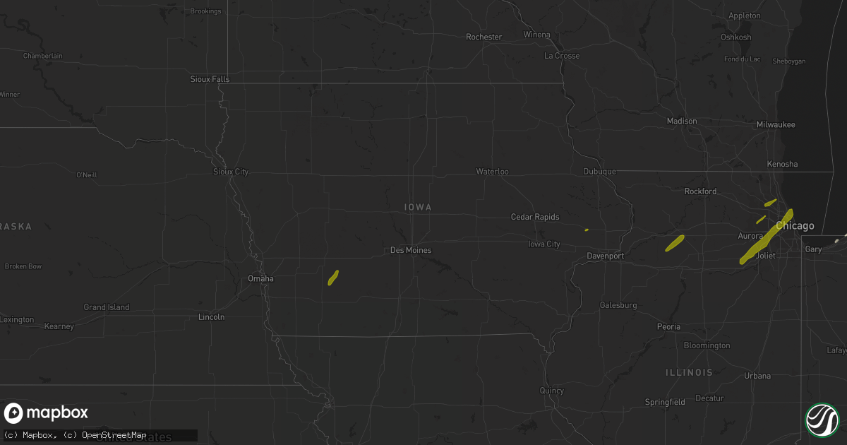 Hail map in Iowa on February 24, 2017