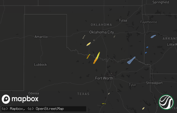 Hail map preview on 02-24-2018