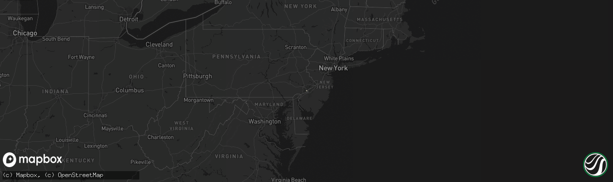 Hail map on February 24, 2026