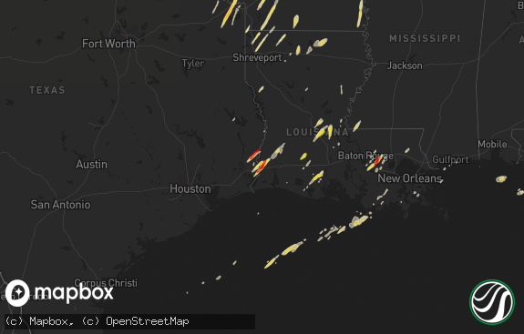 Hail map preview on 02-25-2013