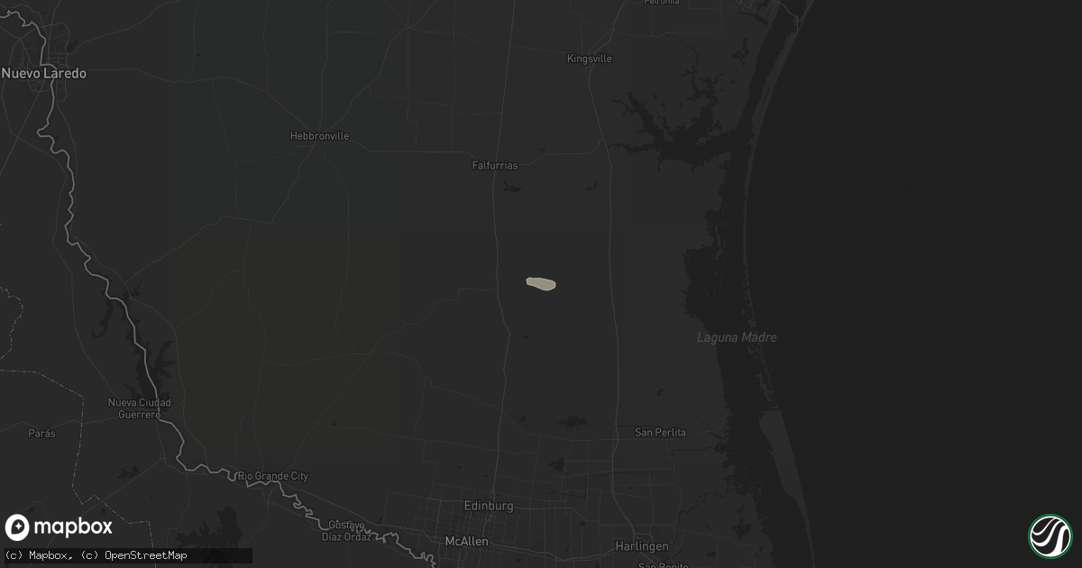 Hail map in Armstrong, TX on February 25, 2020
