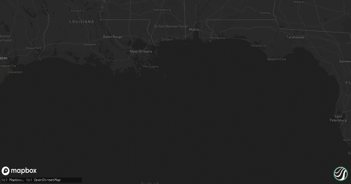 Hail map on February 25, 2020