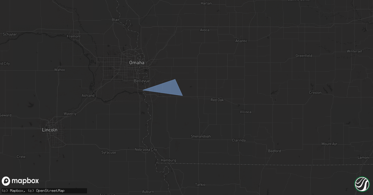 Hail map in Hastings, IA on February 25, 2025