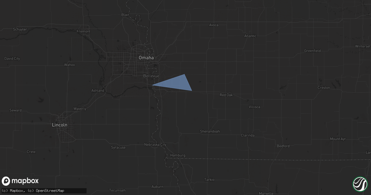 Hail map in Malvern, IA on February 25, 2025
