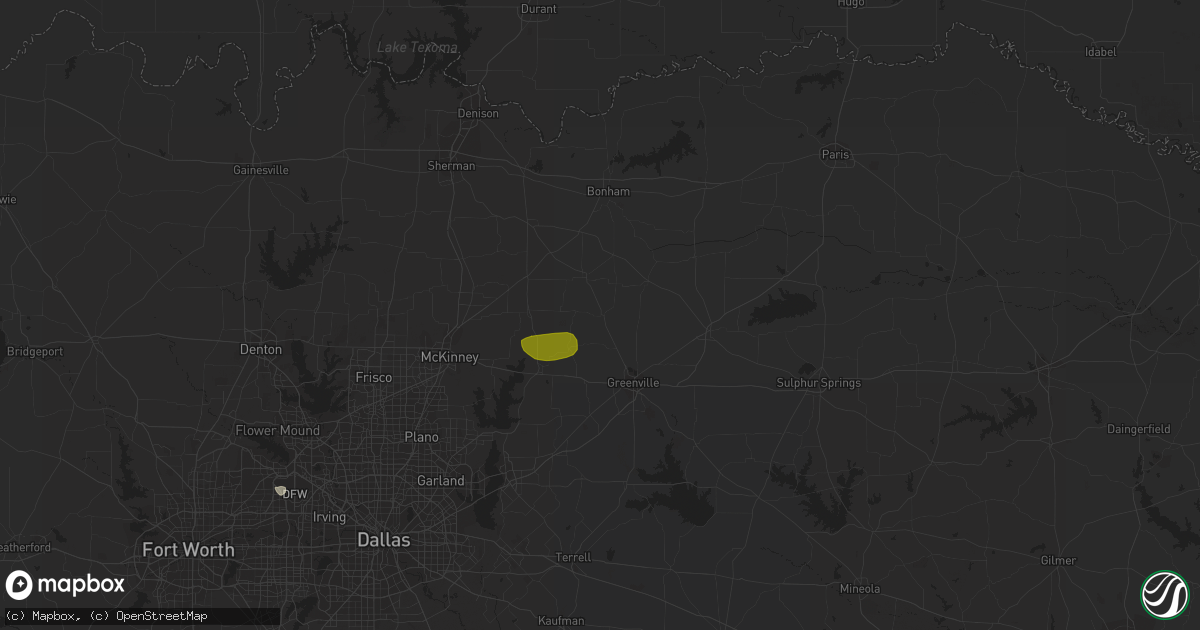 Hail map in Celeste, TX on February 26, 2017