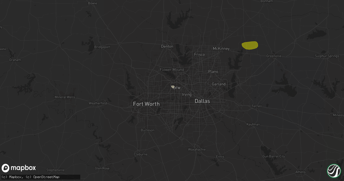 Hail map in Euless, TX on February 26, 2017