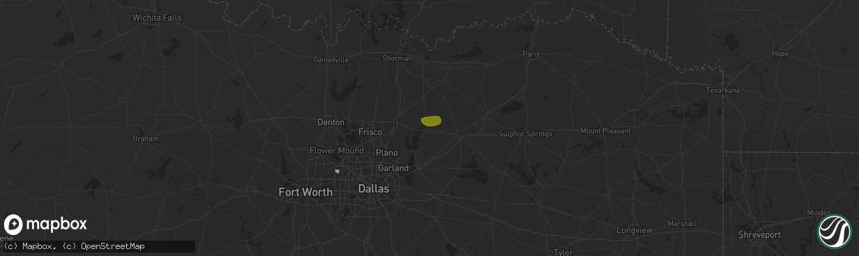 Hail map in Farmersville, TX on February 26, 2017
