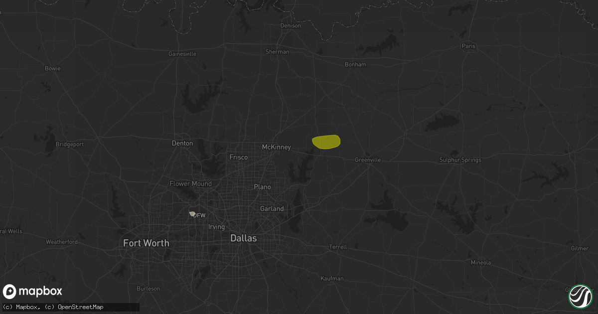 Hail map in Princeton, TX on February 26, 2017