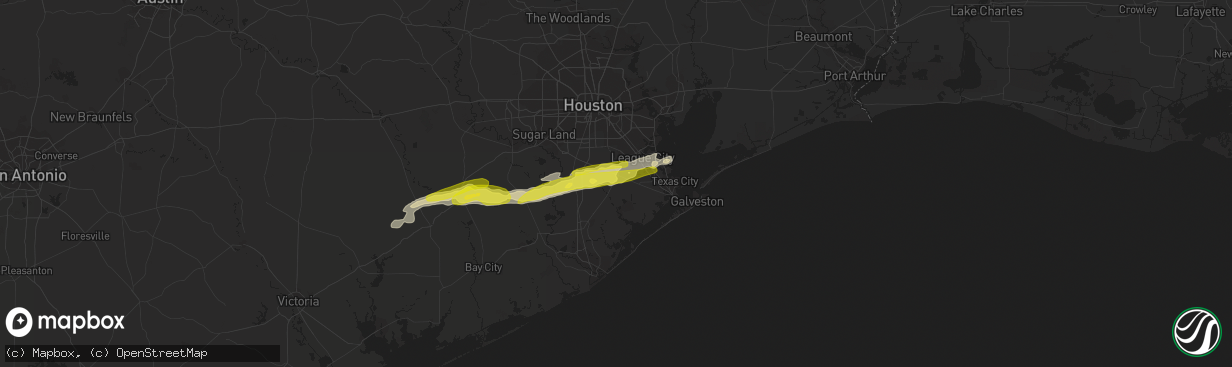 Hail map in Alvin, TX on February 26, 2019