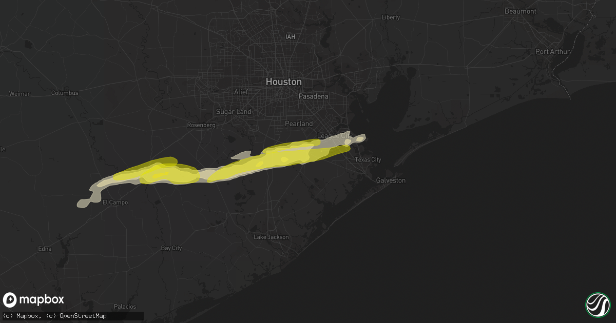 Hail map in Alvin, TX on February 26, 2019