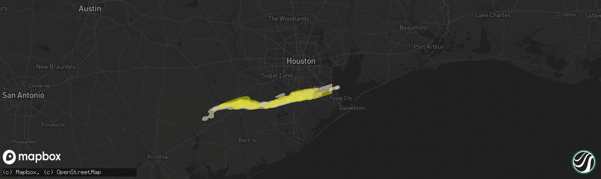 Hail map in Manvel, TX on February 26, 2019