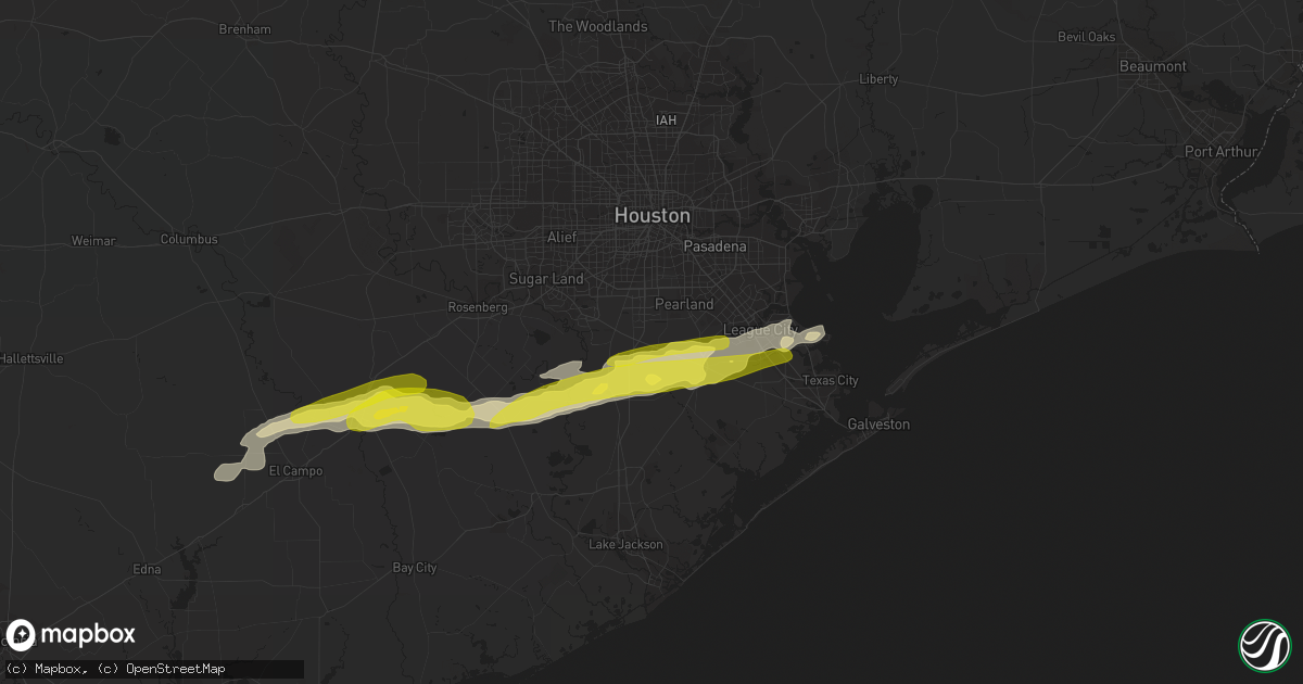Hail map in Manvel, TX on February 26, 2019