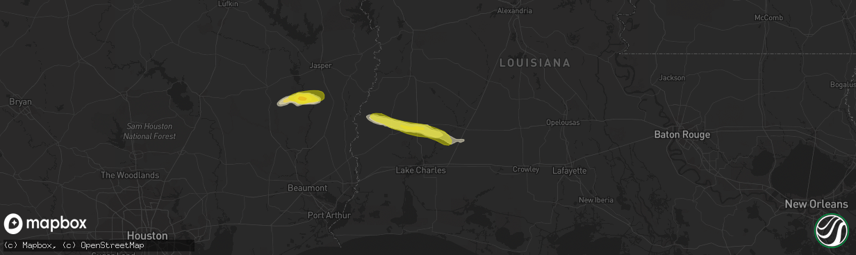 Hail map in Ragley, LA on February 26, 2019