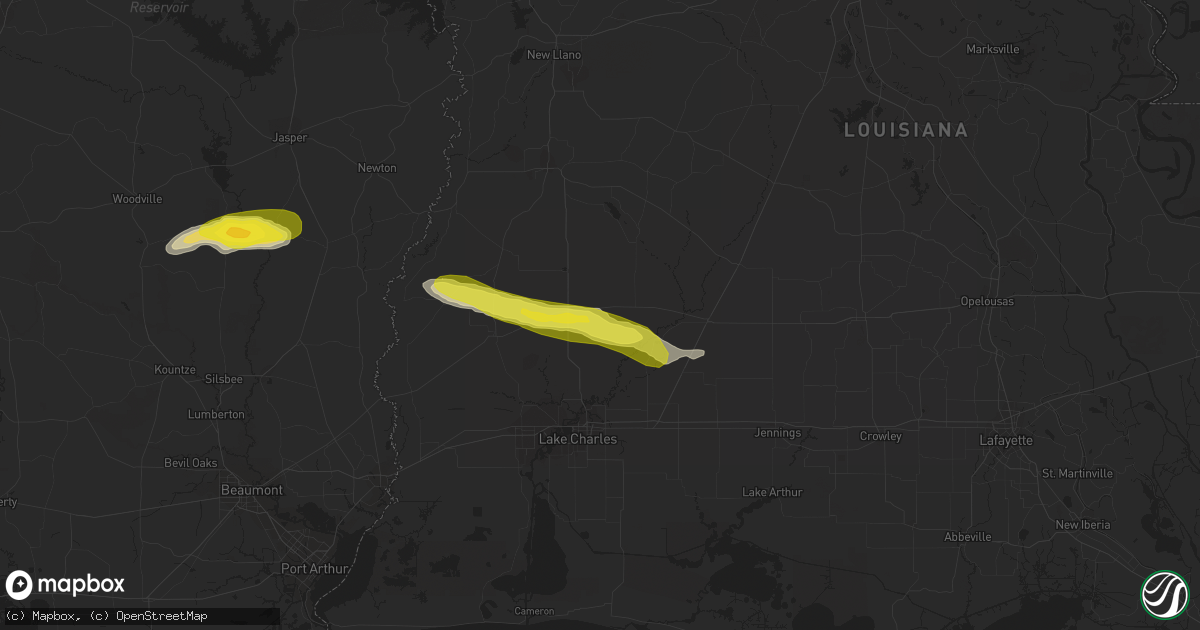 Hail map in Ragley, LA on February 26, 2019