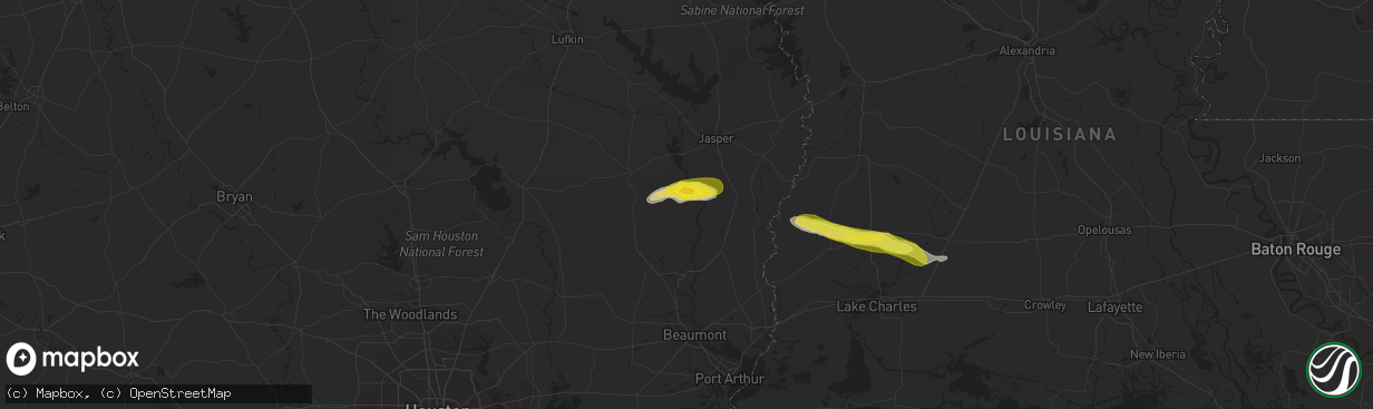 Hail map in Spurger, TX on February 26, 2019