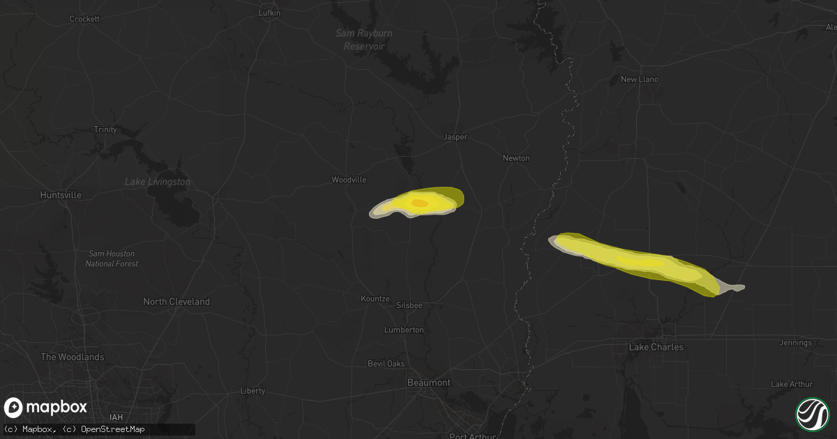 Hail map in Spurger, TX on February 26, 2019
