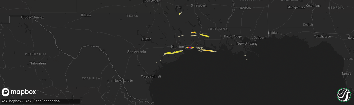 Hail map on February 26, 2019