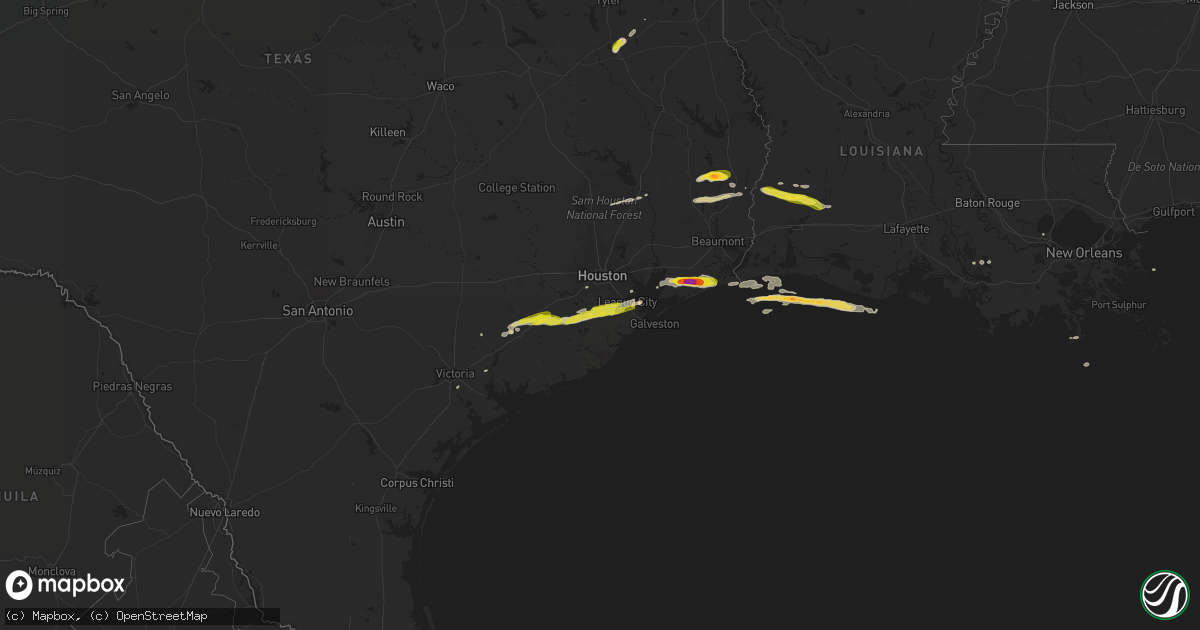 Hail map on February 26, 2019